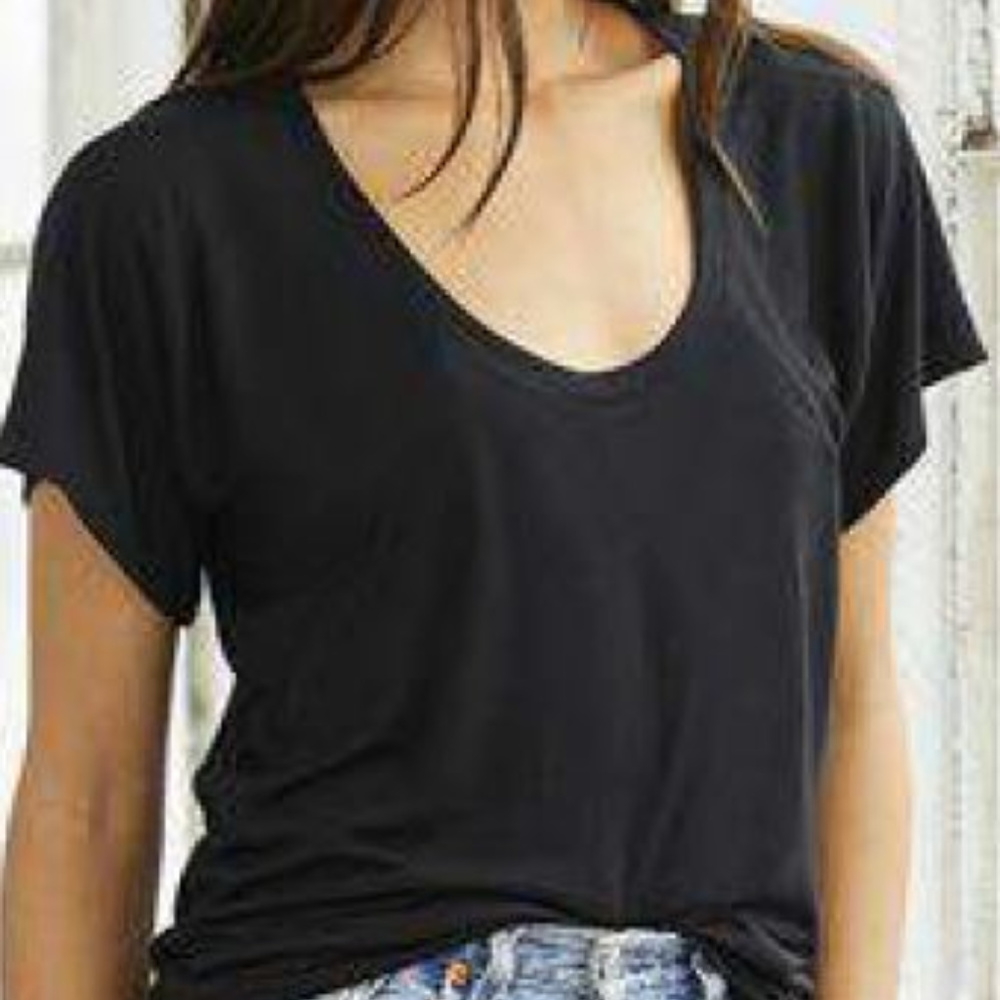 New Black Bella Flowy Raglan T shirt